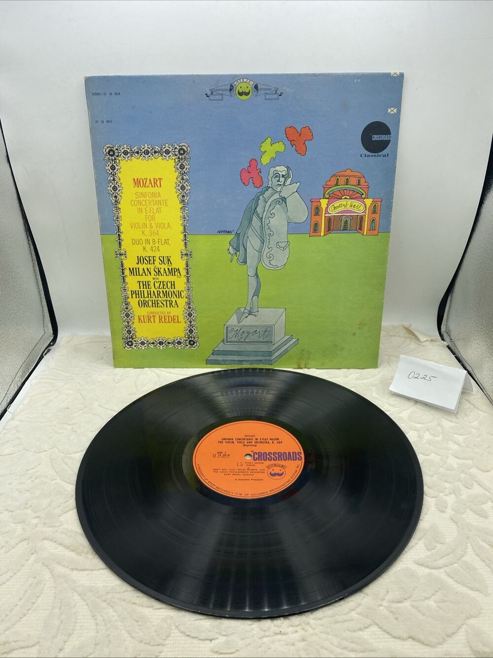 MOZART Sinfonia Concertante in E-Flat For Violin Kurt redel Lp Record 22 16 0015
